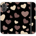White & Black Hearts Vegan Leather — iPhone 17 Wallet Case — Finnaij