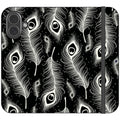 Feathers in Bloom Black- iPhone Folio Wallet Case — iPhone 17 — Finnaij
