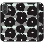Bold Floral Black — iPhone 17 Wallet Case — Finnaij