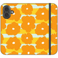 Bold Floral Orange — iPhone 17 Wallet Case — Finnaij