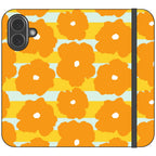 Bold Floral Orange — iPhone 17 Wallet Case — Finnaij