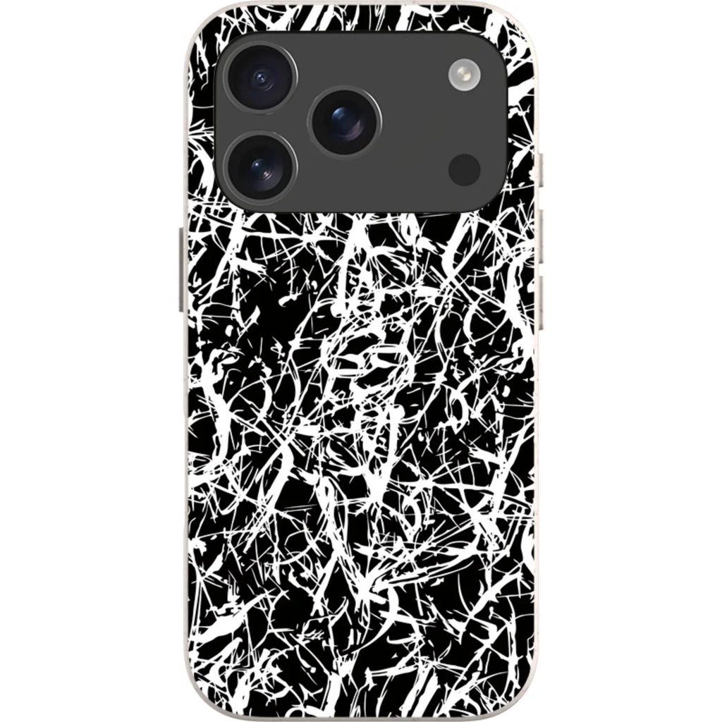 Black-White Grunge — iPhone 17 Pro iPhone Bio-degradable Case — Finnaij