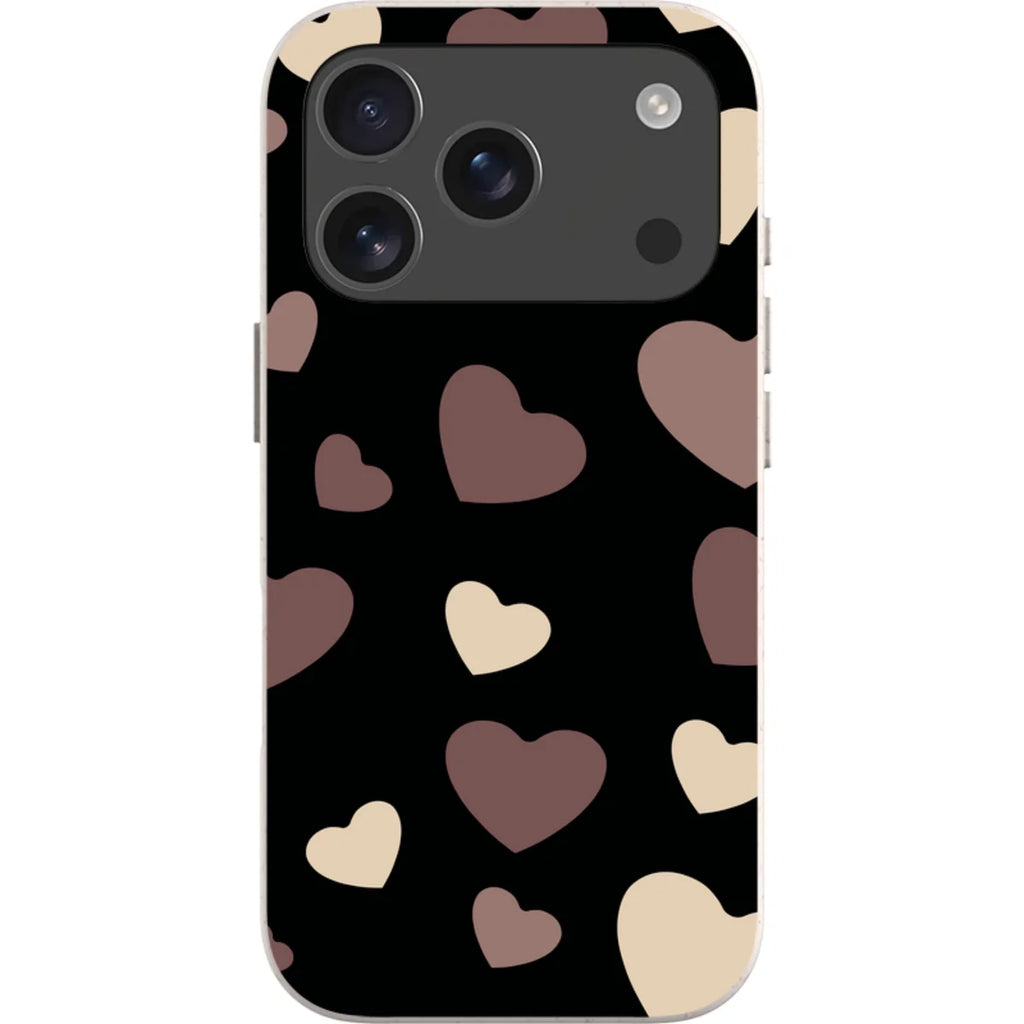 White & Black Hearts — iPhone 17 Pro iPhone Bio-degradable Case — Finnaij