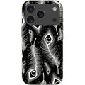 Feathers in Bloom Black — iPhone 17 Pro iPhone Bio-degradable Case — Finnaij