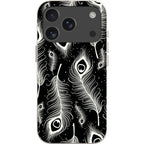 Feathers in Bloom Black — iPhone 17 Pro iPhone Bio-degradable Case — Finnaij