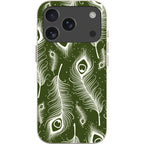 Feathers in Bloom Army Green — iPhone 17 Pro iPhone Bio-degradable Case — Finnaij