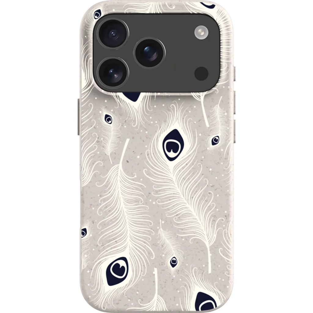 Feathers in Bloom Natural — iPhone 17 Pro iPhone Bio-degradable Case — Finnaij
