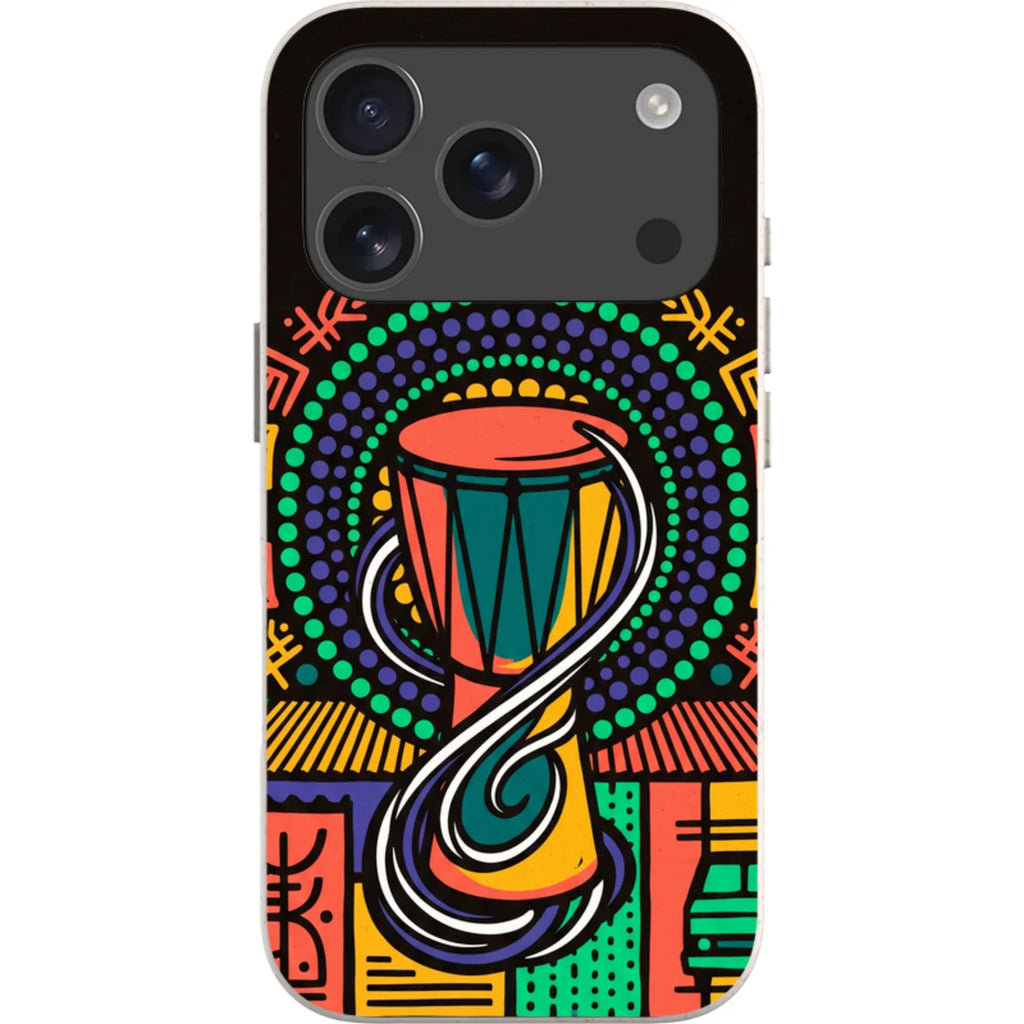 Talking Drum Halo by Ada Okoye — iPhone 17 Pro iPhone Bio-degradable Case — Finnaij
