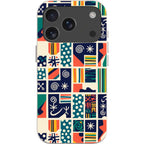 Coastal Indigo Tiles by Ada Okoye — iPhone 17 Pro iPhone Bio-degradable Case — Finnaij