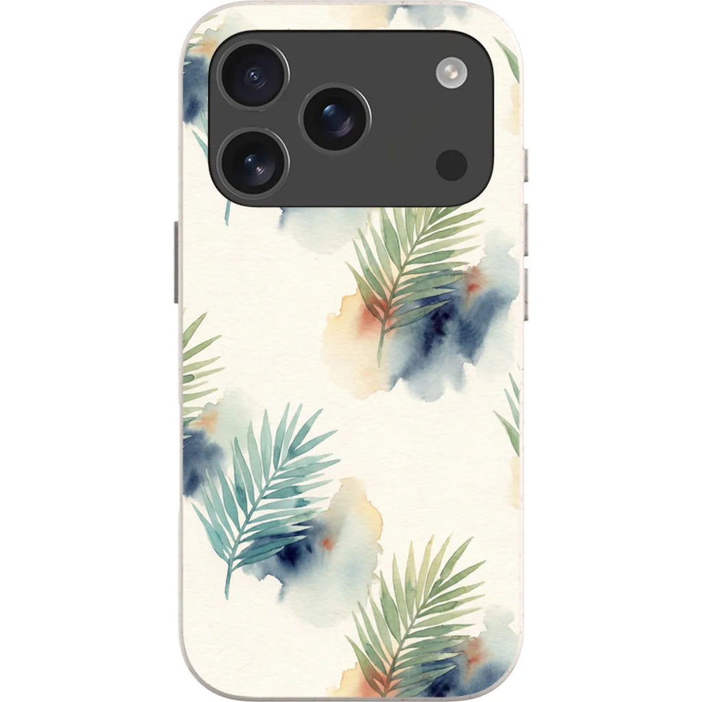 Palm Frond Breeze Pattern by Tobi Akinyemi — iPhone 17 Pro iPhone Bio-degradable Case — Finnaij