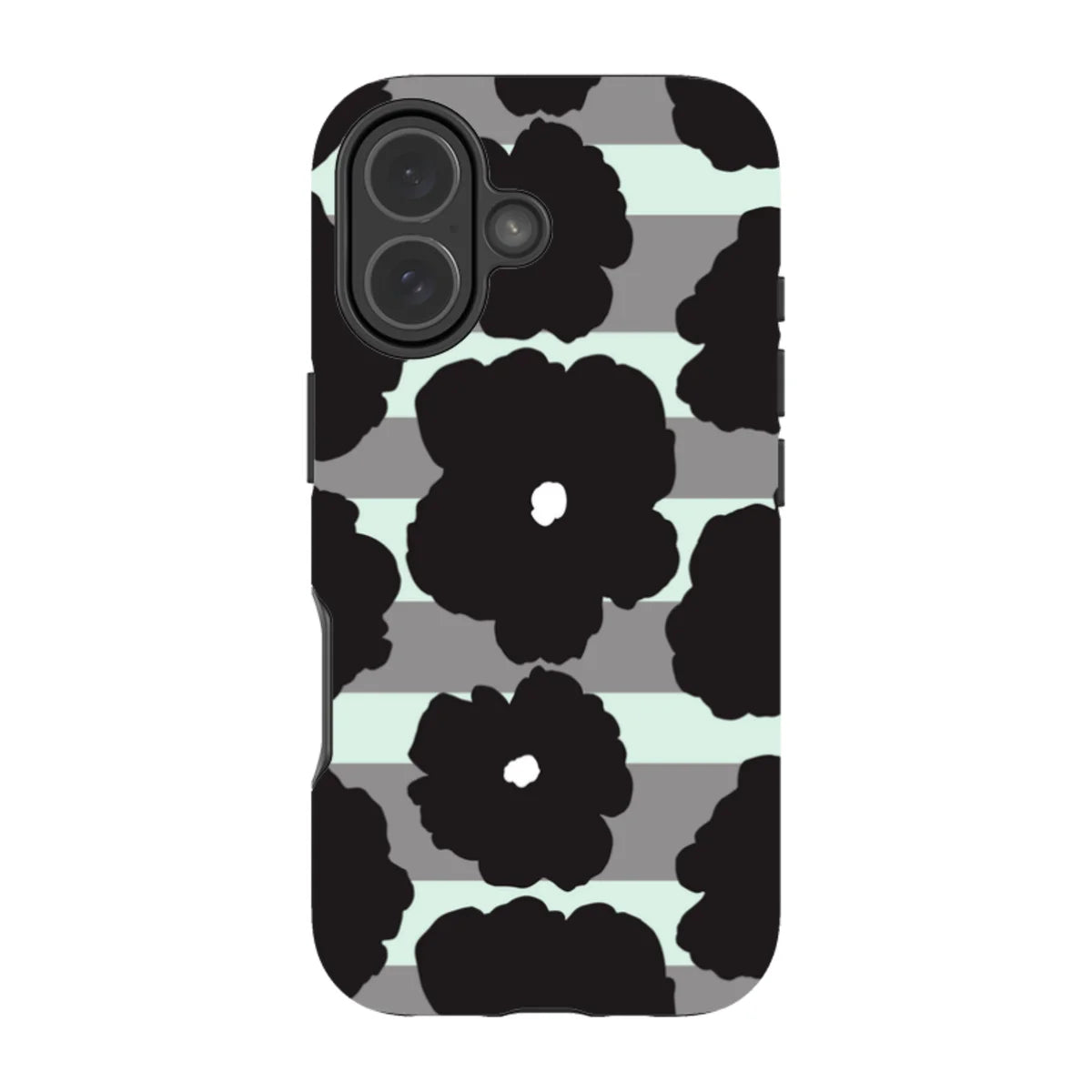 Bold Floral Black — iPhone 17 Tough Case — Finnaij