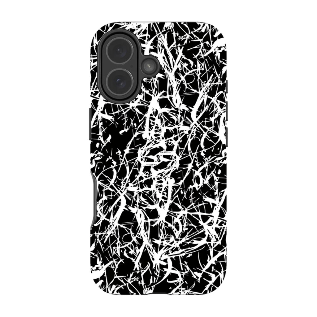 Black-White Grunge — iPhone 17 Tough Case — Finnaij