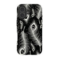 Feathers in Bloom Black — iPhone 17 Tough Case — Finnaij