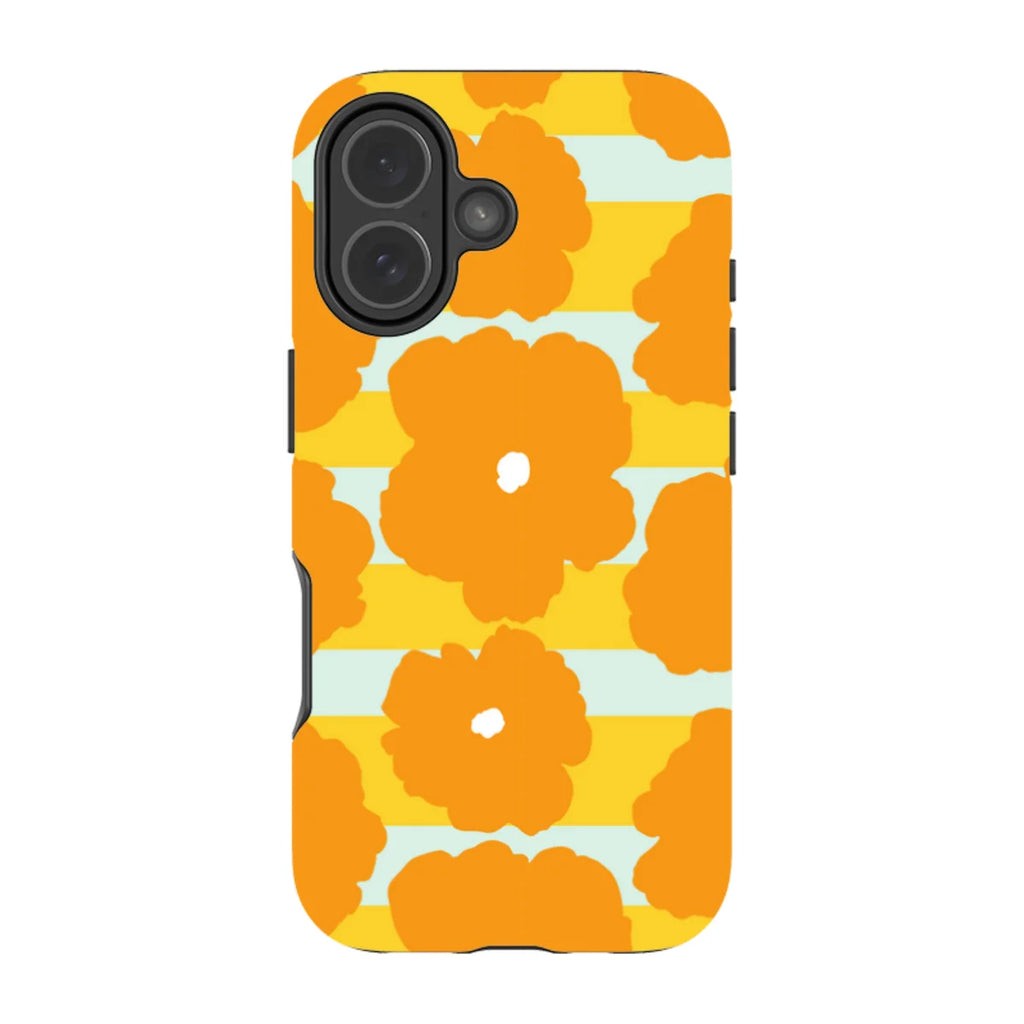 Bold Floral Orange — iPhone 17 Tough Case — Finnaij
