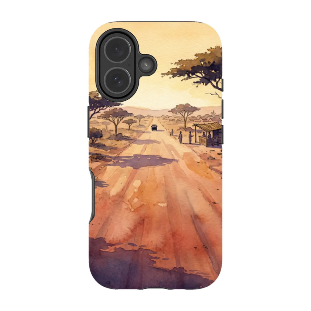 Laterite Road Golden Hour by Tobi Akinyemi — iPhone 17 Tough Case — Finnaij