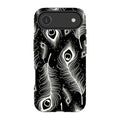 Feathers in Bloom Black — iPhone Air Magsafe Tough Case — Finnaij