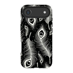 Feathers in Bloom Black — iPhone Air Magsafe Tough Case — Finnaij