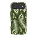 Feathers in Bloom Army Green — iPhone Air Magsafe Tough Case — Finnaij