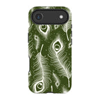 Feathers in Bloom Army Green — iPhone Air Magsafe Tough Case — Finnaij
