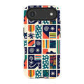 Coastal Indigo Tiles by Ada Okoye — iPhone Air MagSafe Tough Case — Finnaij