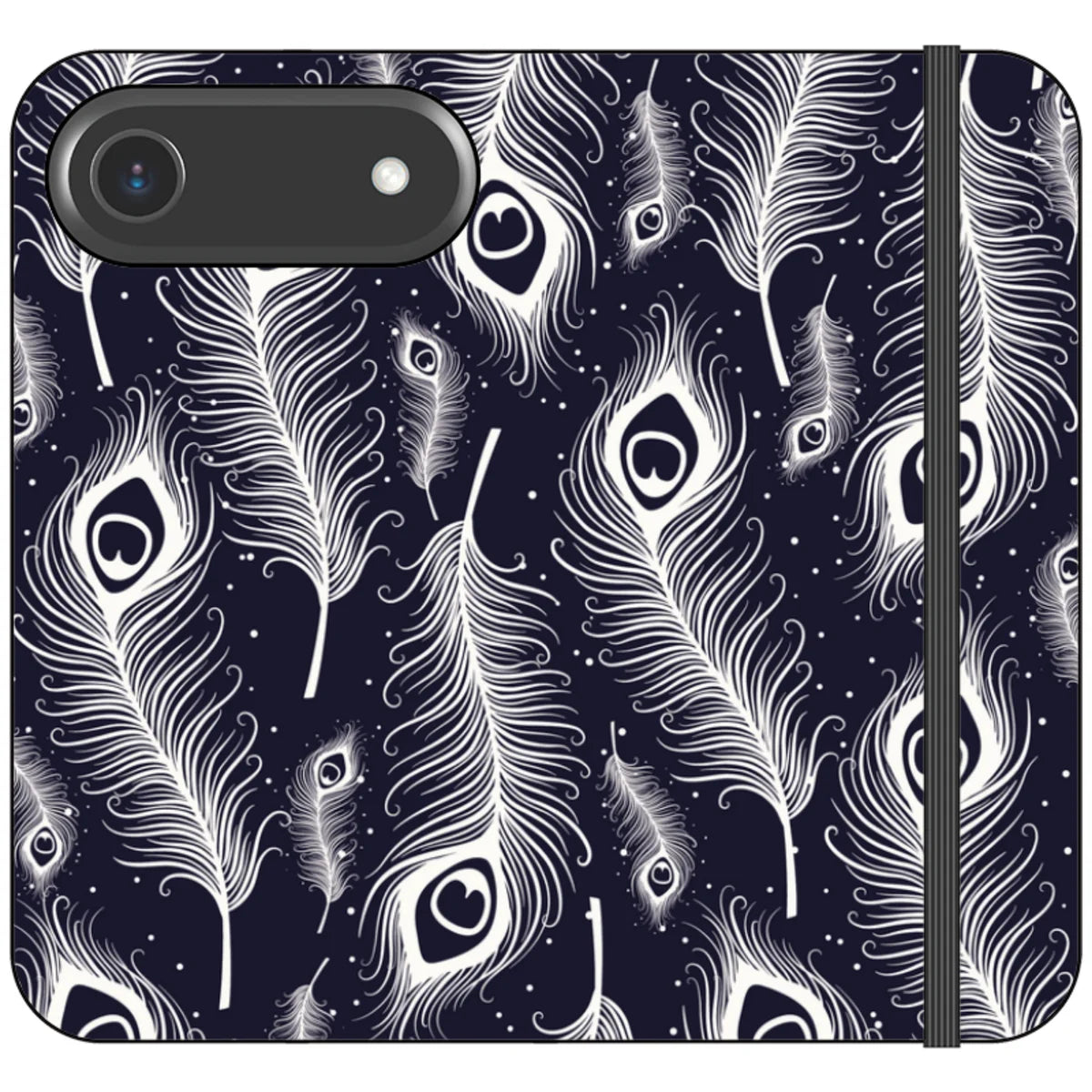 Feathers in Bloom Vegan Leather — iPhone 17 Air Wallet Case — Finnaij