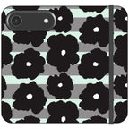 Bold Floral Black — iPhone 17 Air Wallet Case — Finnaij
