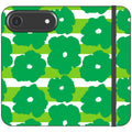 Bold Floral Green Vegan Leather — iPhone 17 Air Wallet Case — Finnaij