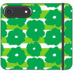 Bold Floral Green Vegan Leather — iPhone 17 Air Wallet Case — Finnaij