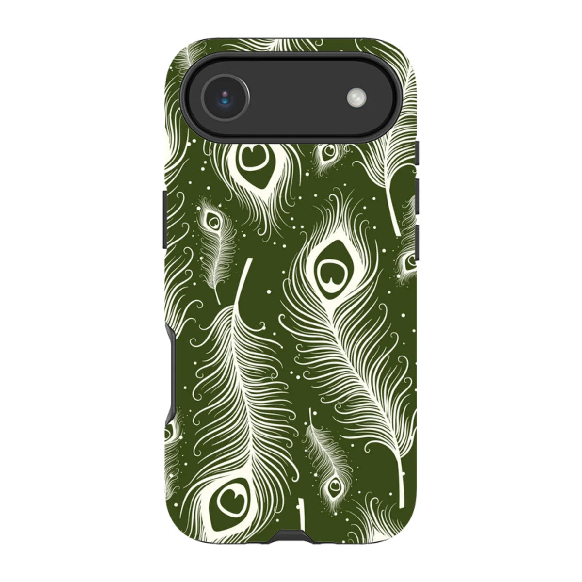 Feathers in Bloom Army Green — iPhone Air Tough Case — Finnaij