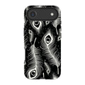 Feathers in Bloom Black — iPhone Air Tough Case — Finnaij