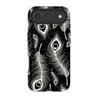 Feathers in Bloom Black — iPhone Air Tough Case — Finnaij