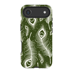 Feathers in Bloom Army Green — iPhone Air Tough Case — Finnaij