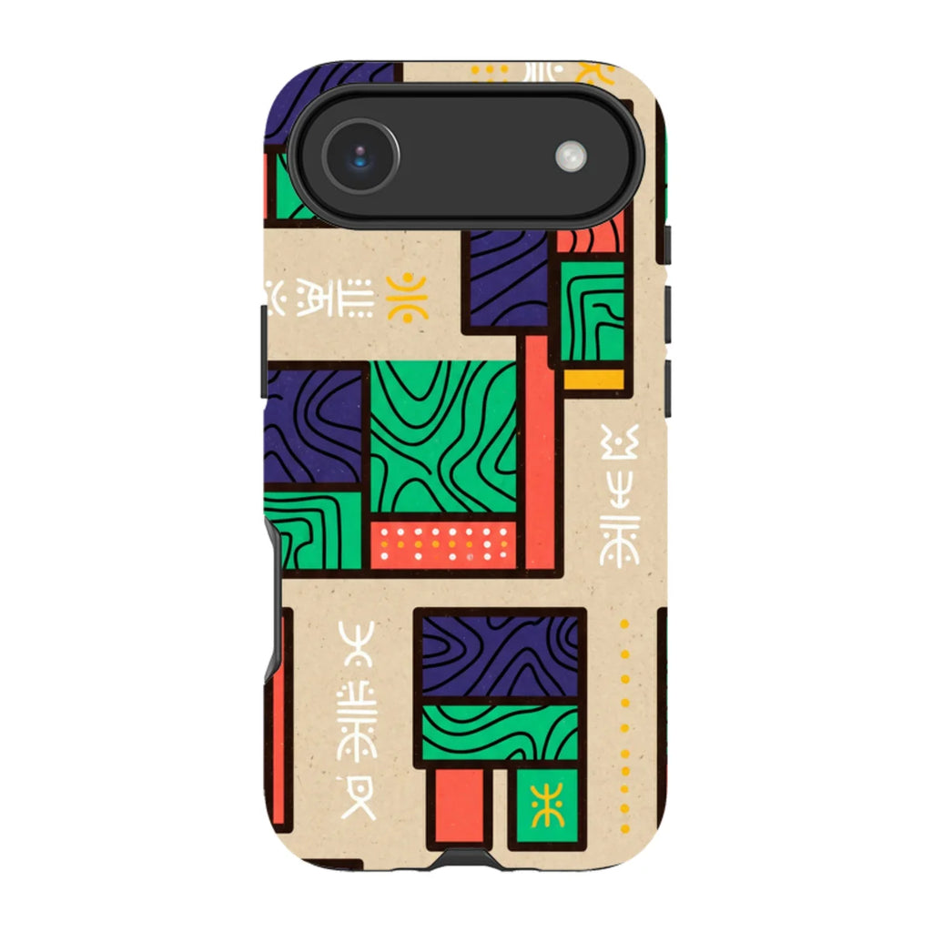 Ankara Blocks on Sand by Ada Okoye — iPhone Air Tough Case — Finnaij