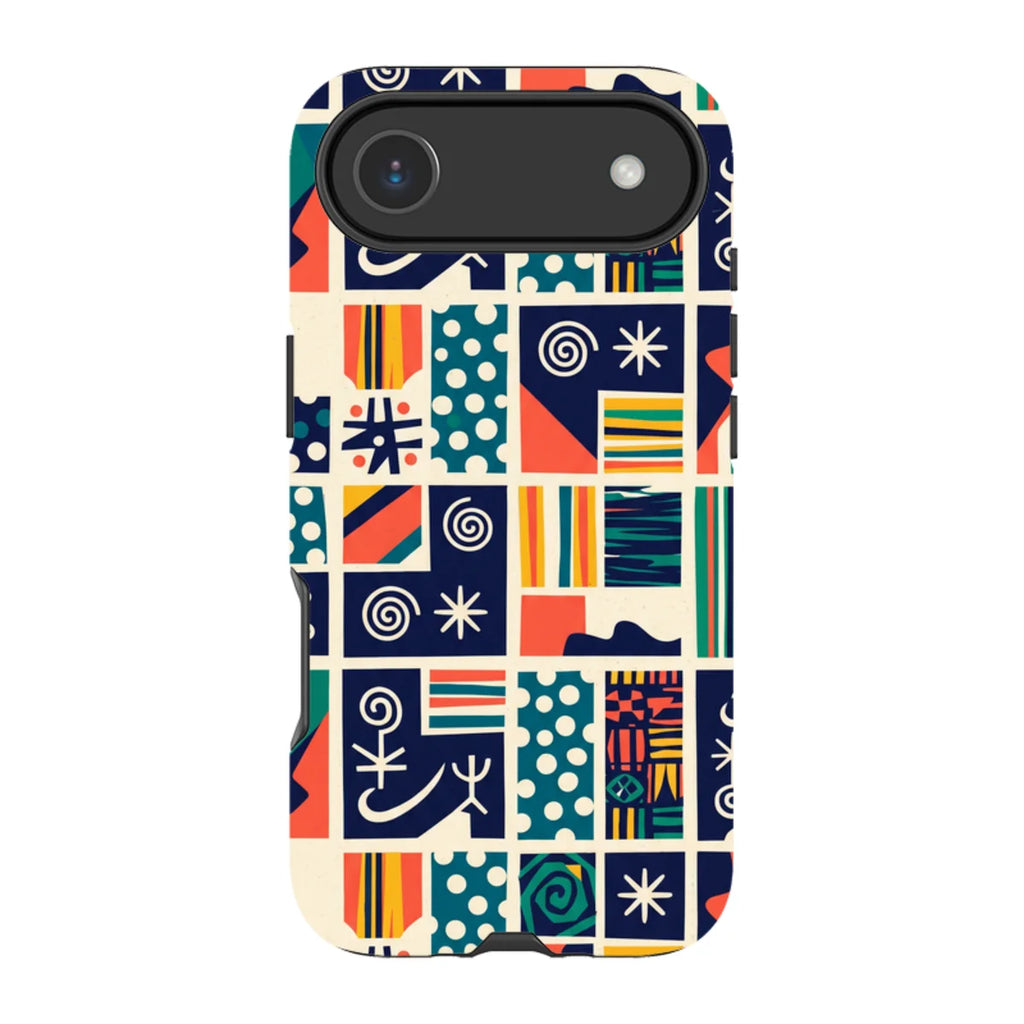 Coastal Indigo Tiles by Ada Okoye — iPhone Air Tough Case — Finnaij