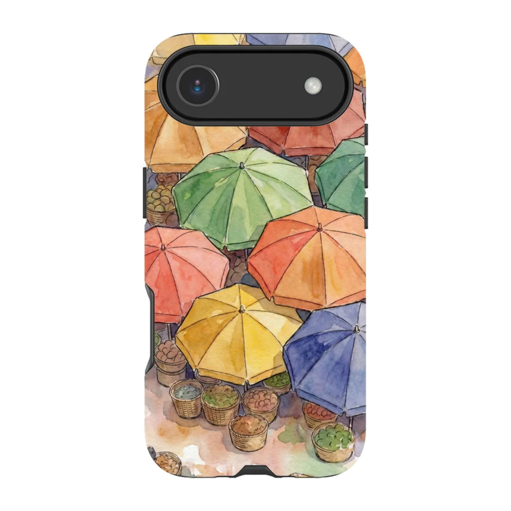 Market Umbrellas from Above by Tobi Akinyemi — iPhone Air Tough Case — Finnaij