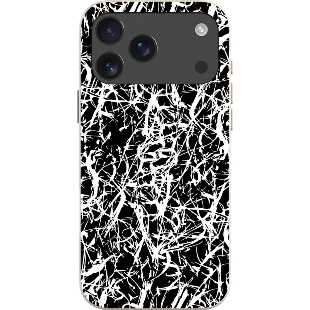 Black-White Grunge — iPhone 17 Pro Max iPhone Bio-degradable Case — Finnaij
