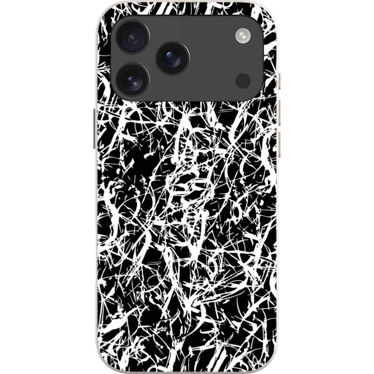 Black-White Grunge — iPhone 17 Pro Max iPhone Bio-degradable Case — Finnaij