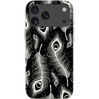 Feathers in Bloom Black — iPhone 17 Pro Max iPhone Bio-degradable Case — Finnaij