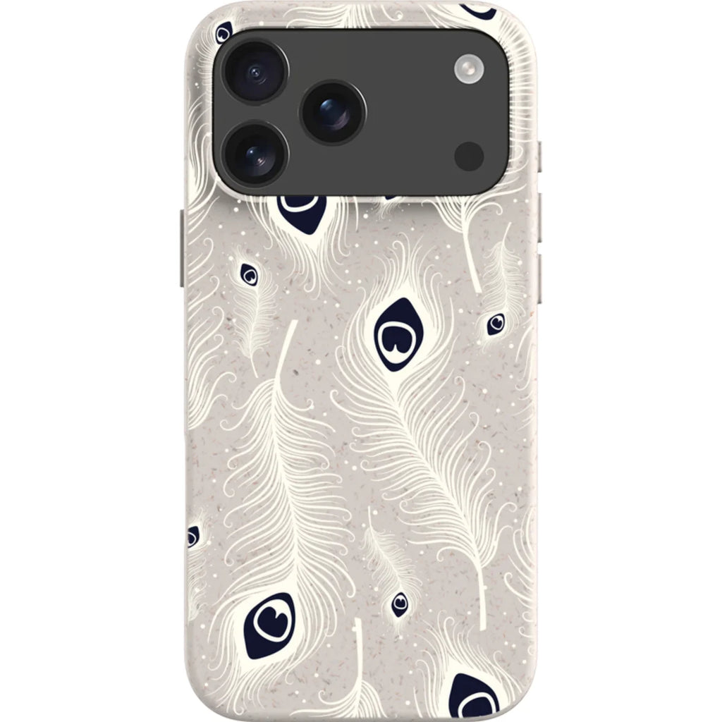 Feathers in Bloom Natural — iPhone 17 Pro Max iPhone Bio-degradable Case — Finnaij