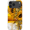 Sunflowers with Abstract Golden Chaos by Frida Lövström — iPhone 17 Pro Max iPhone Bio-degradable Case — Finnaij