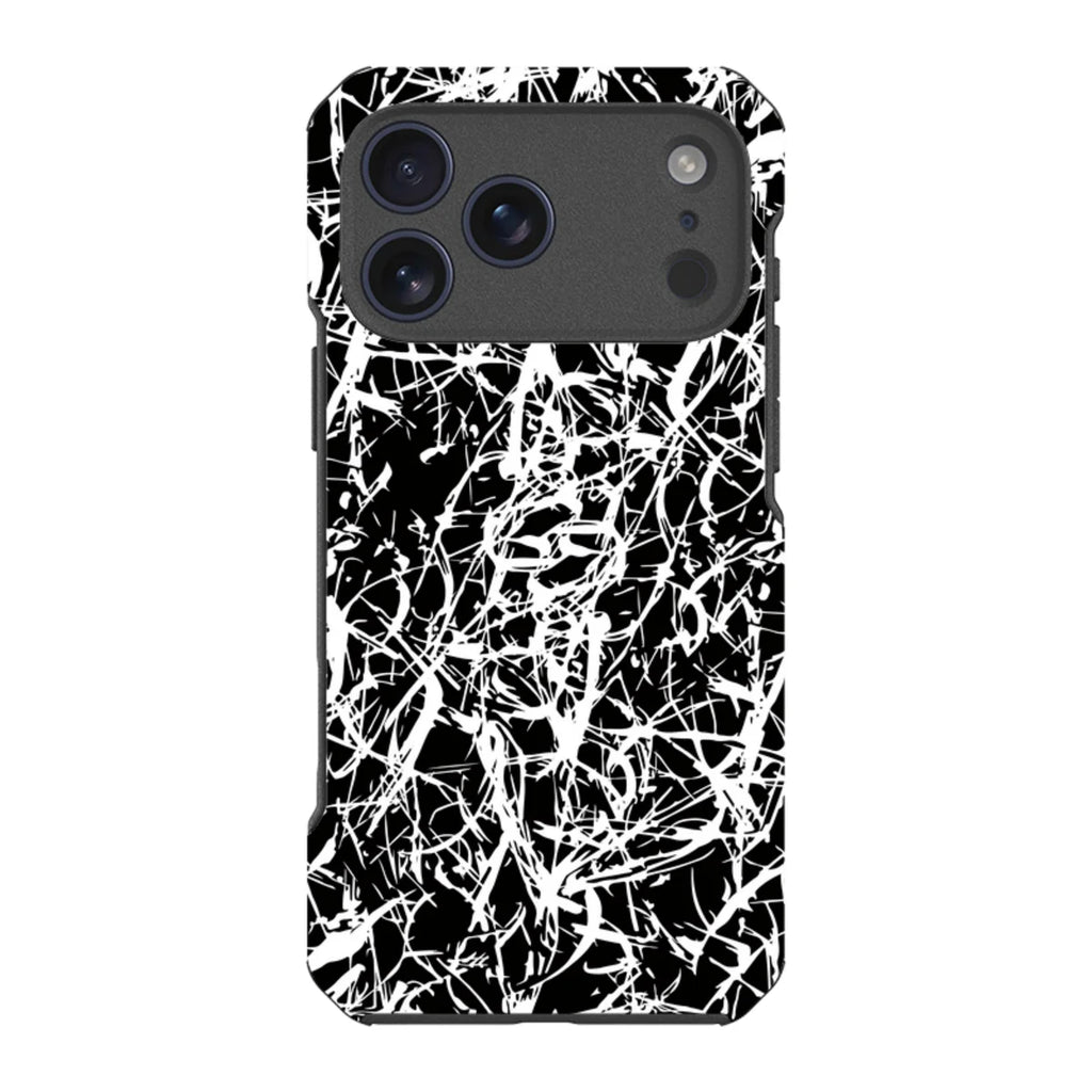 Black-White Grunge — iPhone 17 Pro Max Impact Armour MagSafe Case — Finnaij