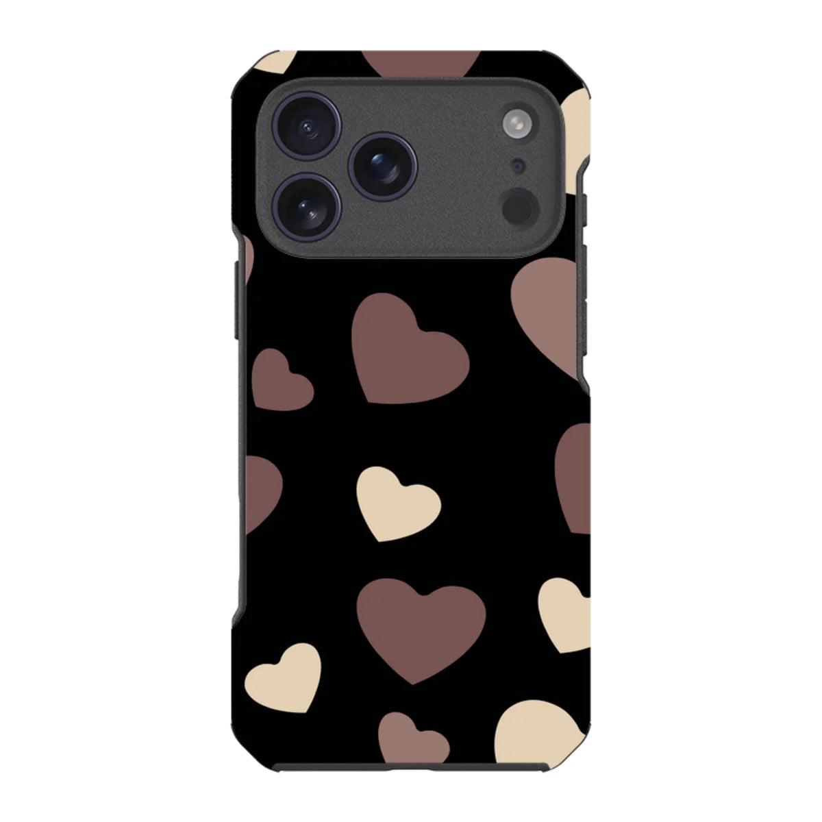 White & Black Hearts — iPhone 17 Pro Max Impact Armour MagSafe Case — Finnaij