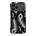 Feathers in Bloom Black — iPhone 17 Pro Max Impact Armour MagSafe Case — Finnaij
