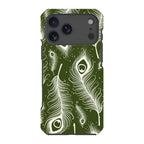 Feathers in Bloom Army Green — iPhone 17 Pro Max Impact Armour MagSafe Case — Finnaij