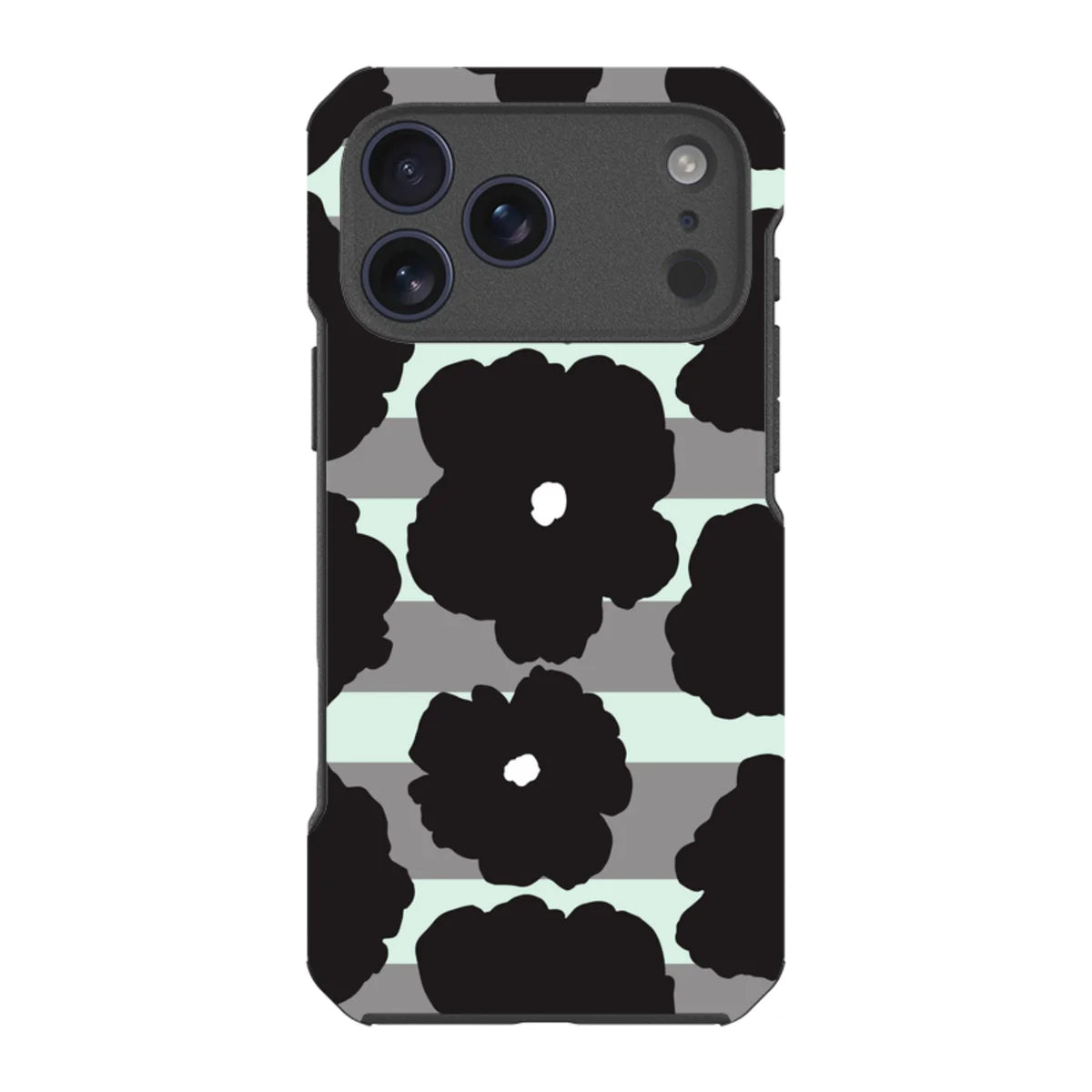 Bold Floral Black — iPhone 17 Pro Max Impact Armour MagSafe Case — Finnaij