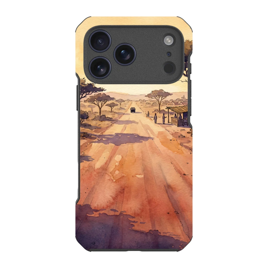 Laterite Road Golden Hour by Tobi Akinyemi — iPhone 17 Pro Max Impact Armour MagSafe Case — Finnaij