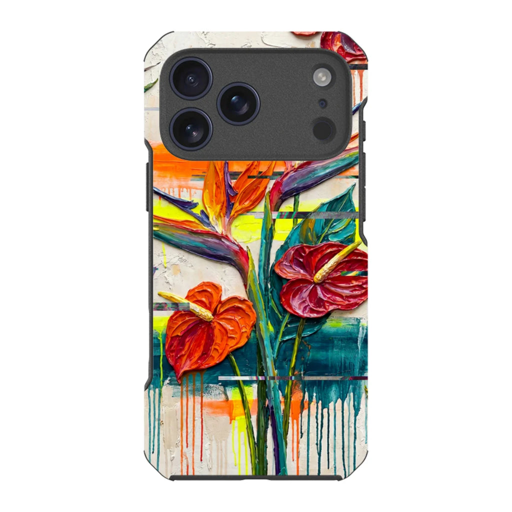 Tropical Flowers by Frida Lövström — iPhone 17 Pro Max Impact Armour MagSafe Case — Finnaij
