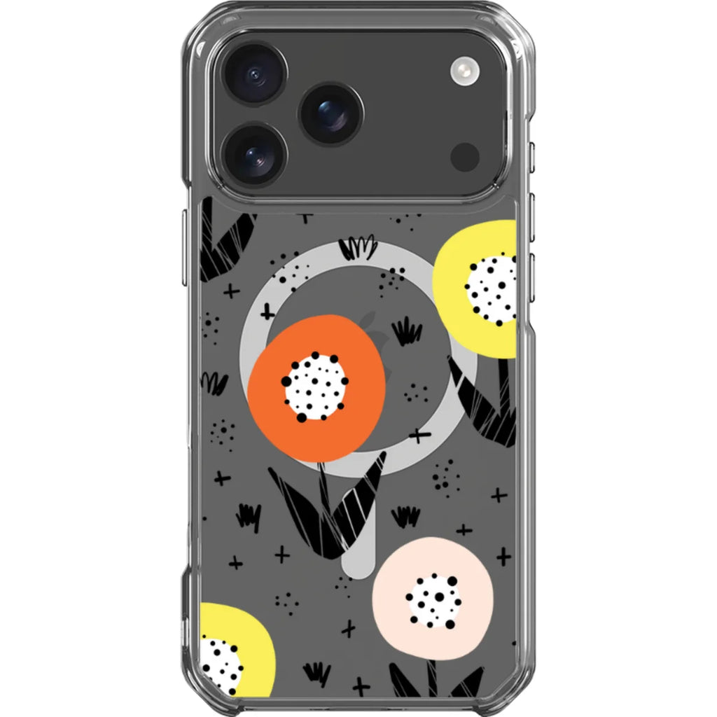 Botanical Doodle — iPhone 17 Pro Max Magsafe Clear Impact Case — Finnaij