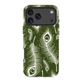 Feathers in Bloom Army Green — iPhone 17 Pro Max Magsafe Tough Case — Finnaij