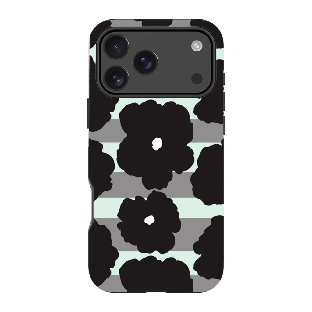 Bold Floral Black — iPhone 17 Pro Max Magsafe Tough Case — Finnaij